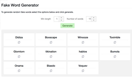 Fake Word Generator - GeneratorMix